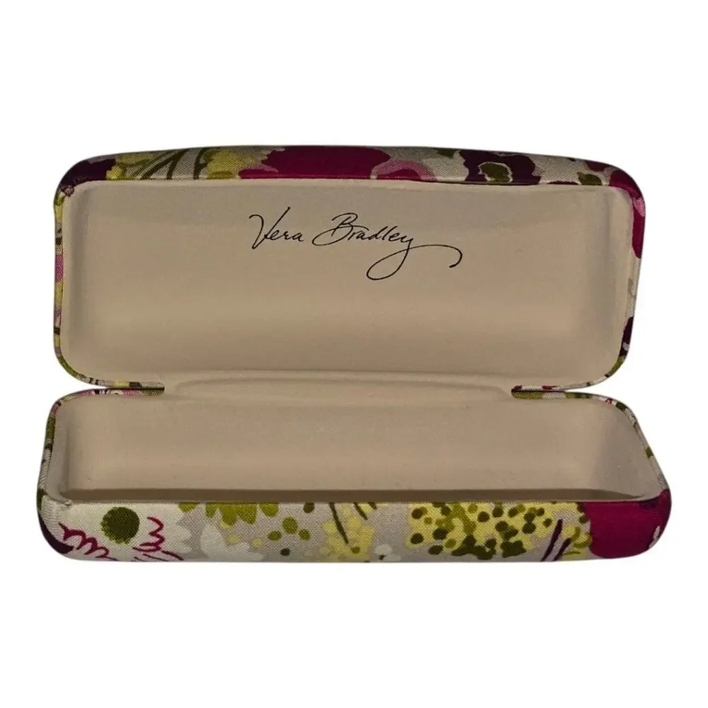 Vera Bradley Floral Clam Shell Sunglasses Case - Pink and Green New